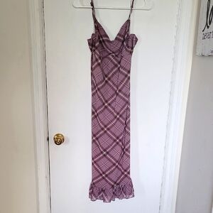 Plaid Purple Women's Dress